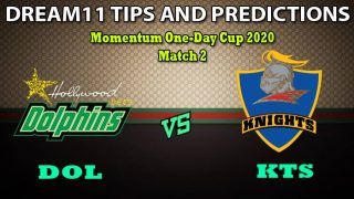 DOL vs KTS Dream11 Team Prediction Momentum One-Day Cup 2020: Captain And Vice-Captain, Fantasy Cricket Tips Dolphins vs Knights Match 2 at Kingsmead, Durban 1:30 PM IST
